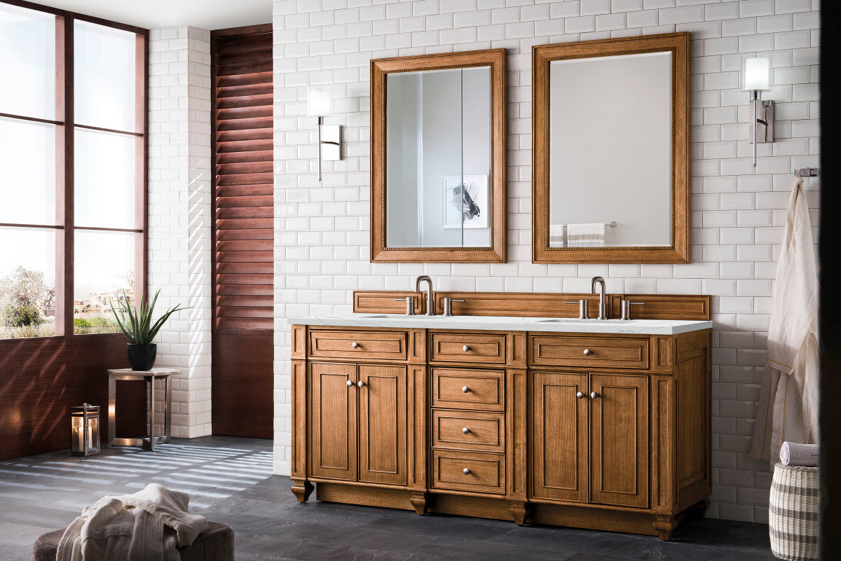Bristol 72" Double Vanity Cabinet, Bright White