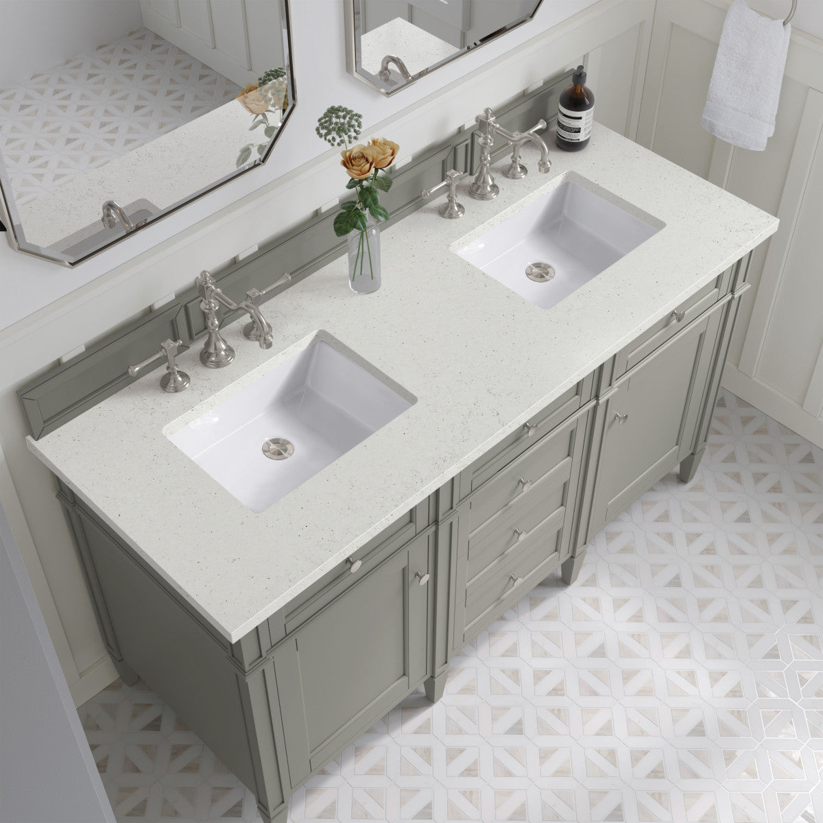 Brittany 60" Double Vanity Cabinet