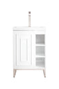 Alicante 24" Single Vanity with White Glossy Composite Stone Top