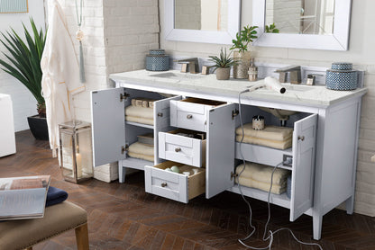 Palisades 72" Double Vanity Cabinet, Bright White