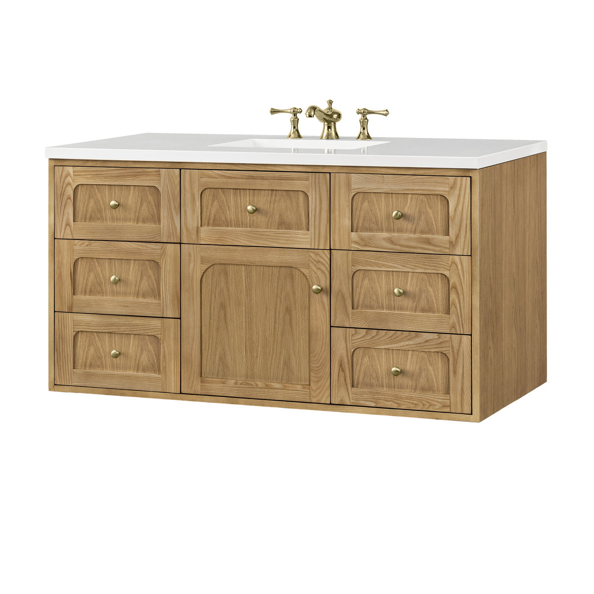 Laurent 48" Single Vanity Cabinet, Light Natural Oak