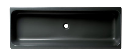 ALFI brand  AB48TRBM 48" Black Matte Above Mount Fireclay Bathroom Trough Sink