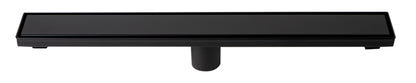 ALFI brand ABLD24B ABLD24B-BM 24" Black Matte Stainless Steel Linear Shower Drain with Solid Cover