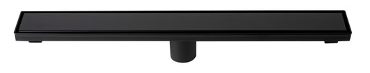 ALFI brand ABLD24B ABLD24B-BM 24" Black Matte Stainless Steel Linear Shower Drain with Solid Cover