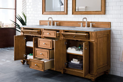 Bristol 72" Double Vanity Cabinet, Bright White