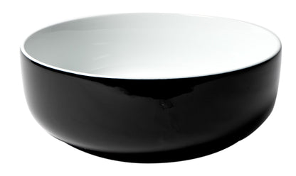 ALFI brand  ABC908 Black & White 15" Round Above Mount Ceramic Sink