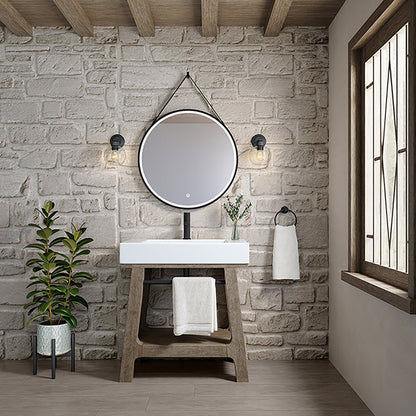 Auburn 31.5" Single Sink Console, Weathered Timber