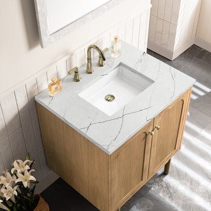 Laurent 30" Single Vanity Cabinet, Light Natural Oak