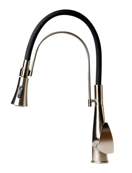 ALFI brand ABKF3001 Kitchen Faucet with Black Rubber Stem