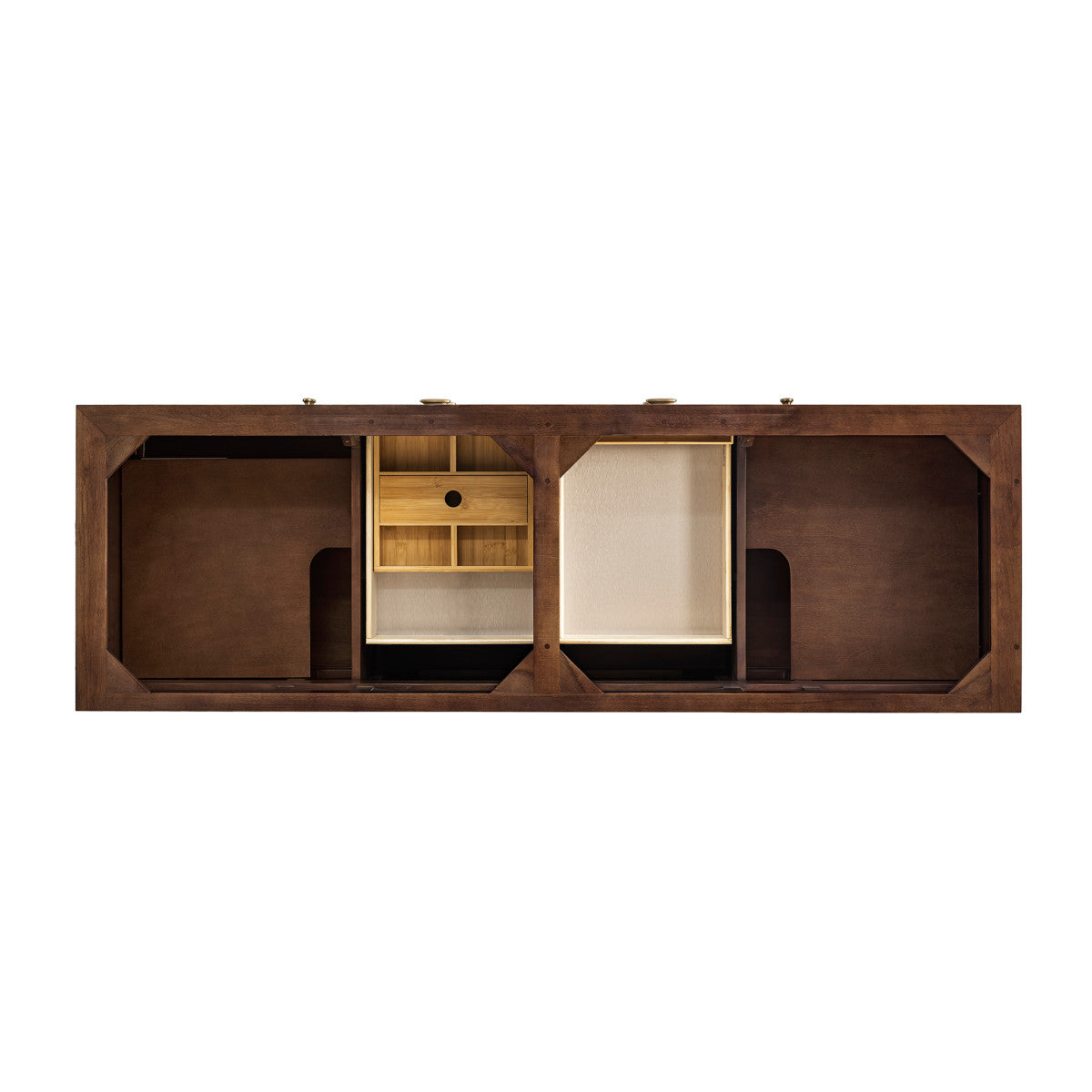 Amberly 72" Double Vanity Cabinet, Mid-Century Walnut