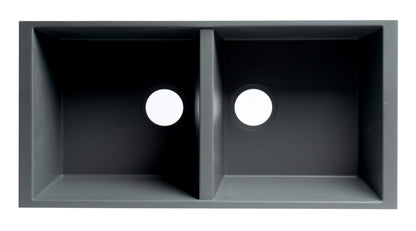 ALFI brand AB3420UM 34" Undermount Double Bowl Granite Composite Kitchen Sink