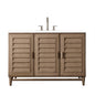 Portland 48" Single Vanity Cabinet, Whitewashed Walnut