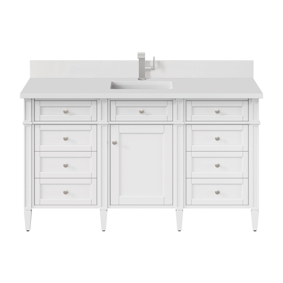 Brittany 60" Single Vanity in Bright White