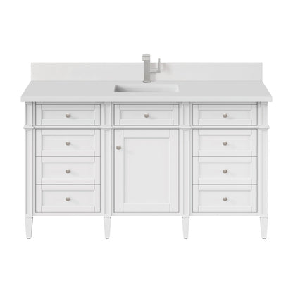 Brittany 60" Single Vanity in Bright White