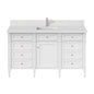 Brittany 60" Single Vanity in Bright White