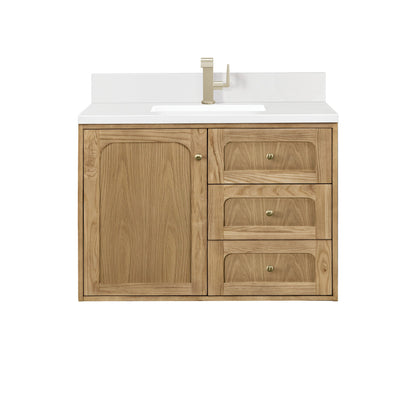 Laurent 36" Single Vanity Cabinet, Light Natural Oak