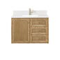 Laurent 36" Single Vanity Cabinet, Light Natural Oak