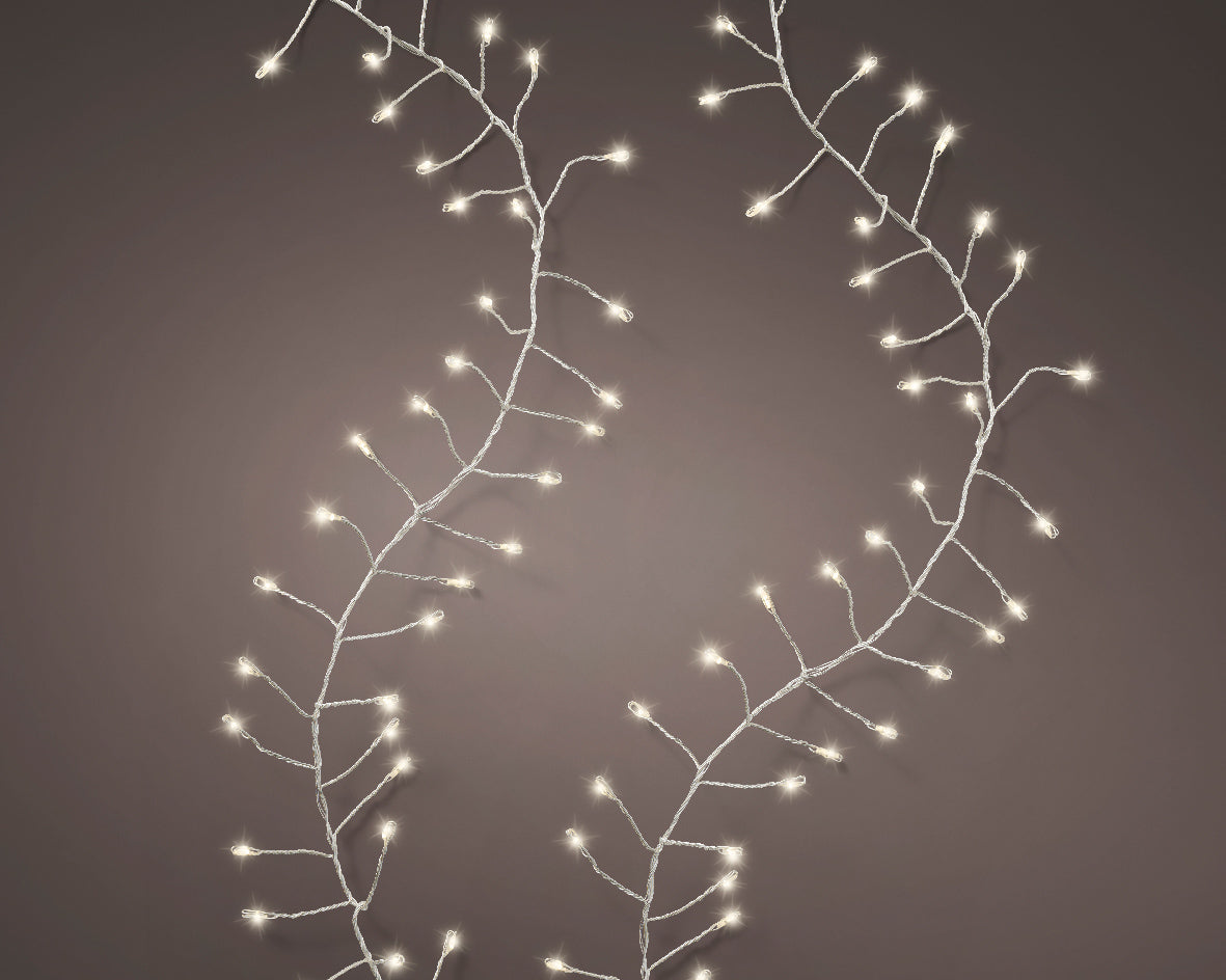 Micro LED Garland Light - 8 function twinkle - 480 - Warm White - Silver String