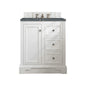 De Soto 30" Single Vanity Cabinet, Bright White