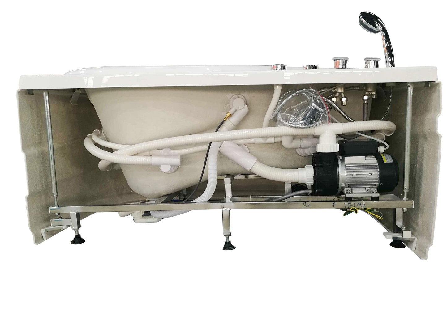 EAGO AM175-L  5" White Acrylic Whirlpool Bathtub - Drain on Right