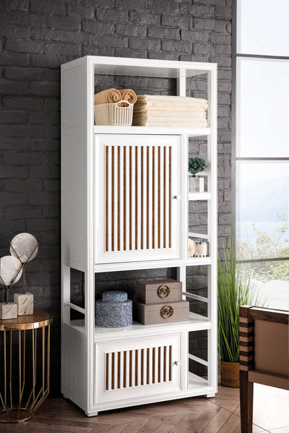 Athens 30" Double-Sided Linen Cabinet, Glossy White