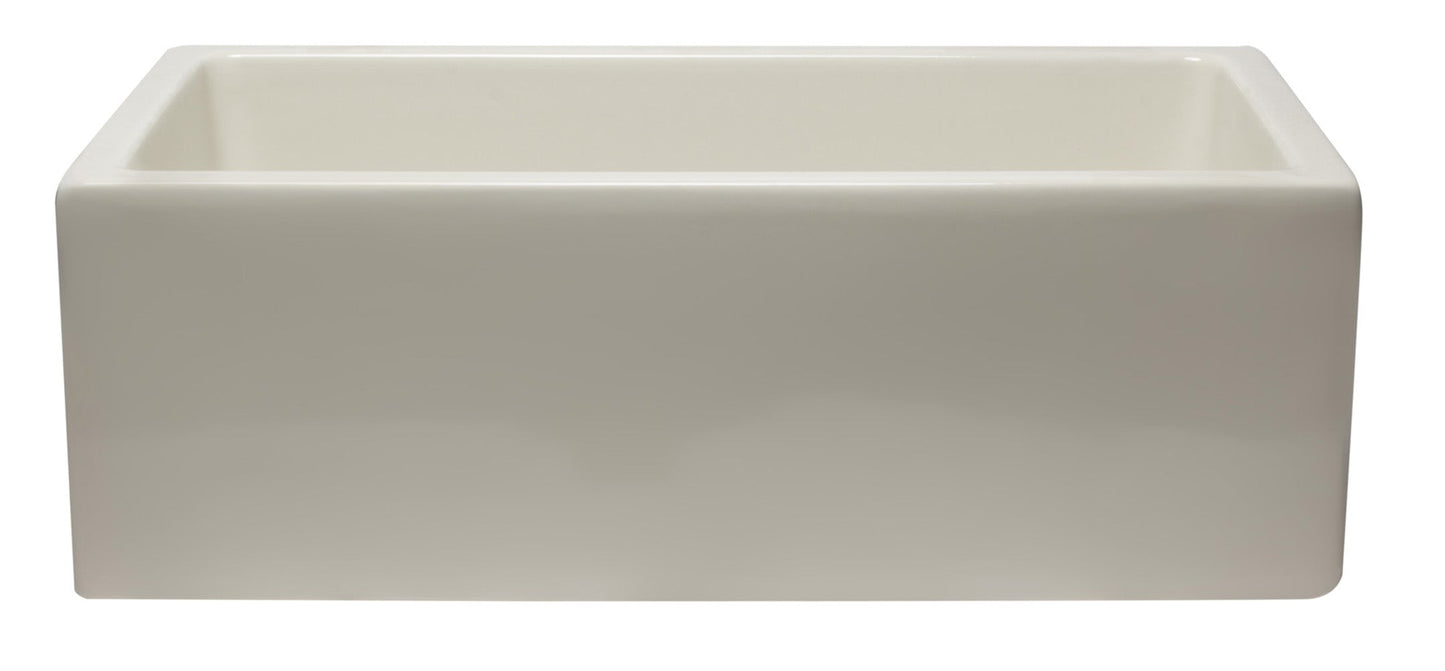 ALFI brand AB3018HS Reversible Smooth / Fluted Single Bowl Fireclay Farm Sink