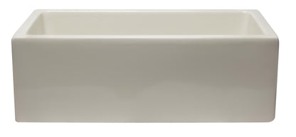 ALFI brand AB3018HS Reversible Smooth / Fluted Single Bowl Fireclay Farm Sink