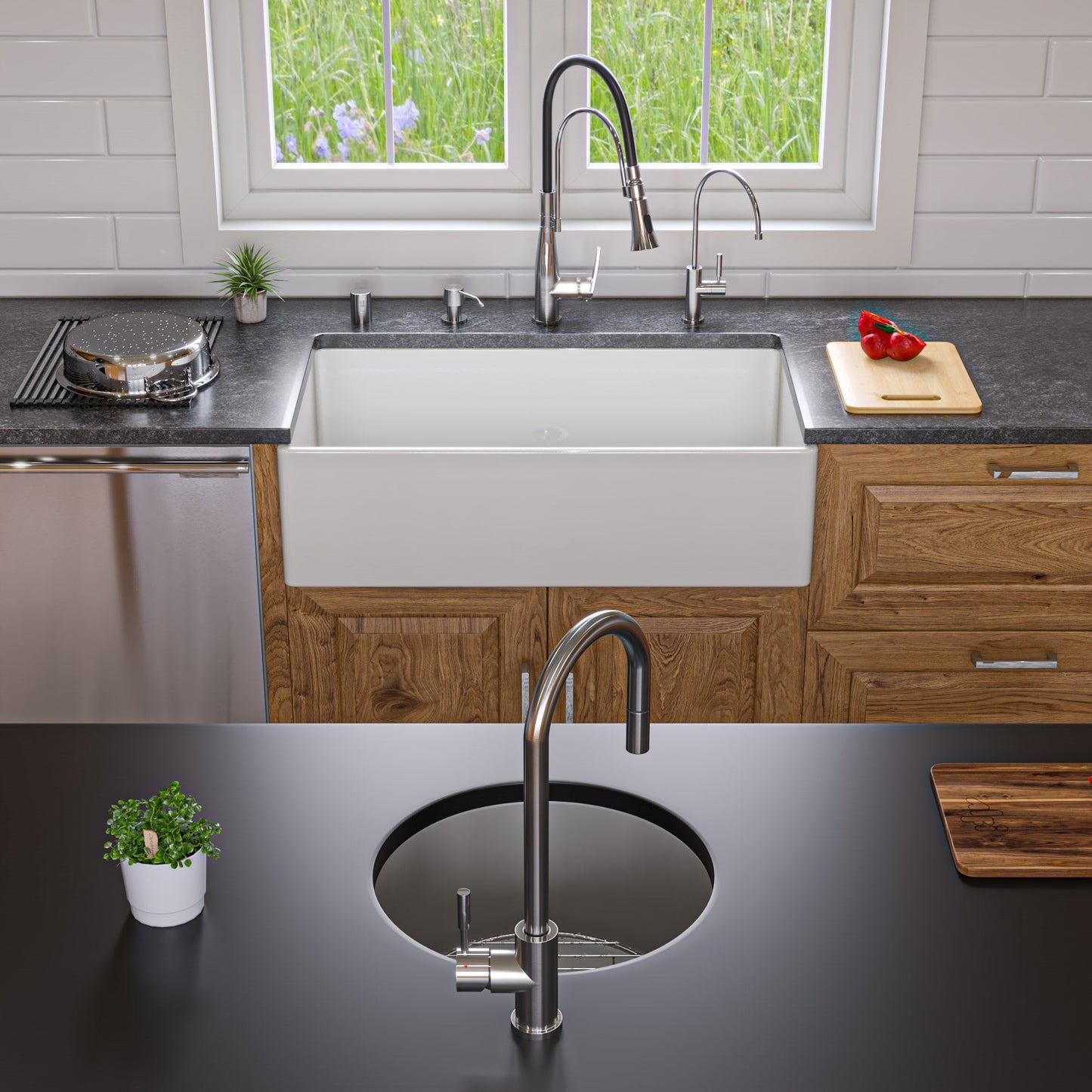 ALFI brand AB2028 Single Hole Pull Down Kitchen Faucet