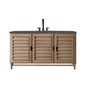 Portland 60" Single Vanity Cabinet, Whitewashed Walnut