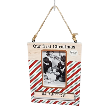 Spinning Frame Ornament - Our First Christmas