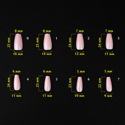 KOMILFO SOFAST NAIL FROMS NUDE BALLERINA MEDIUM, 360 PCS 456078