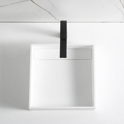 ALFI brand  ABRS14S 14" Square White Matte Solid Surface Resin Sink