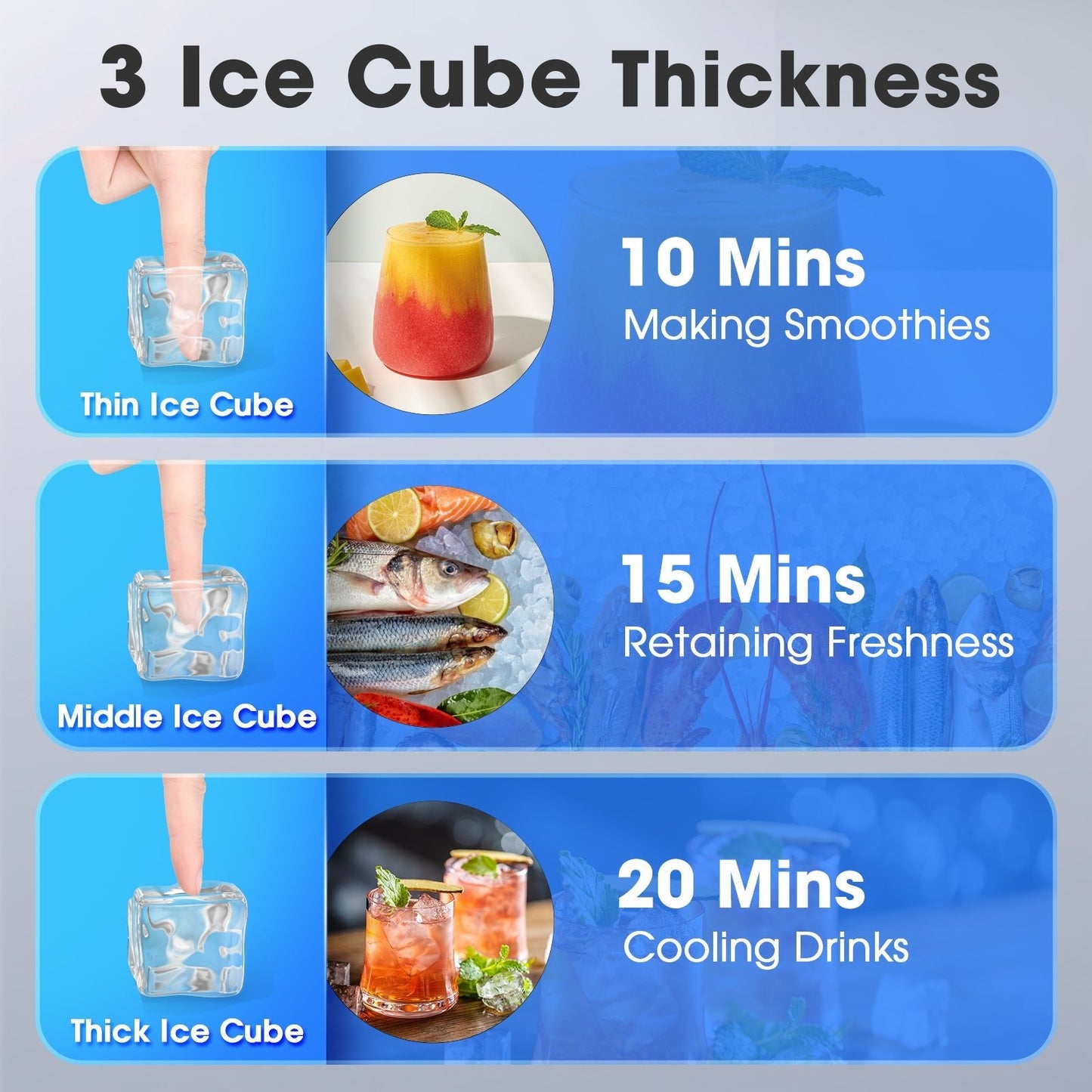 Square Cube Ice Maker Z5820AF-BLACK