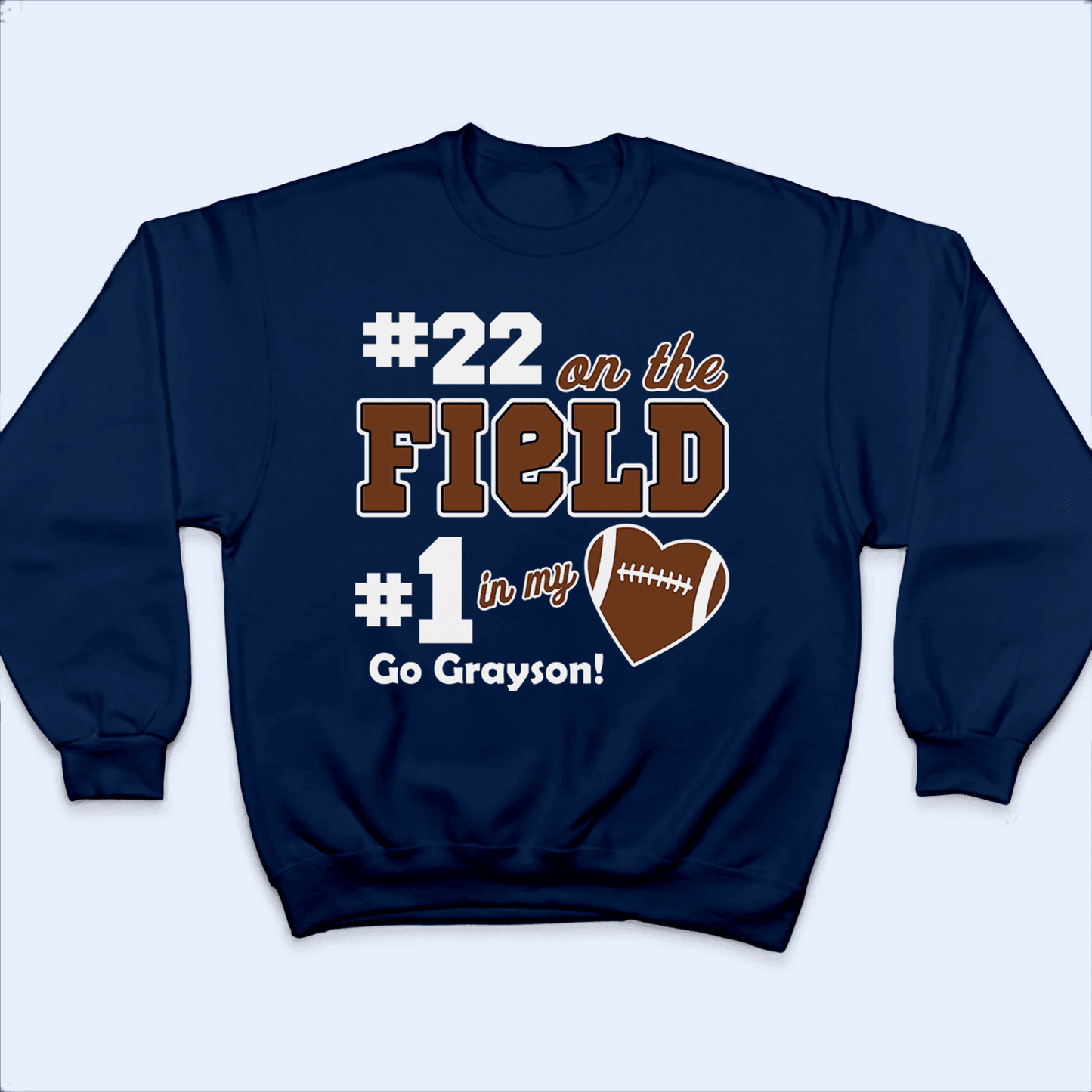 Number 1 in my heart - Baseball/Softball Personalized Custom T Shirt - Birthday, Loving, Funny Gift for Grandma/Nana/Mimi, Mom, Wife, Grandparent