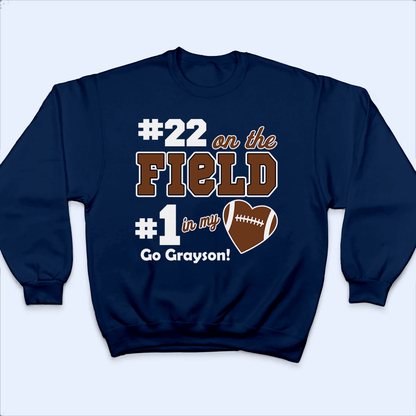 Number 1 in my heart - Baseball/Softball Personalized Custom T Shirt - Birthday, Loving, Funny Gift for Grandma/Nana/Mimi, Mom, Wife, Grandparent