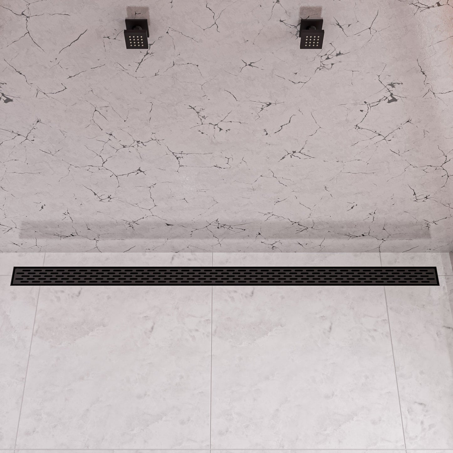 ALFI brand ABLD59C Linear Shower Drain with Groove Holes