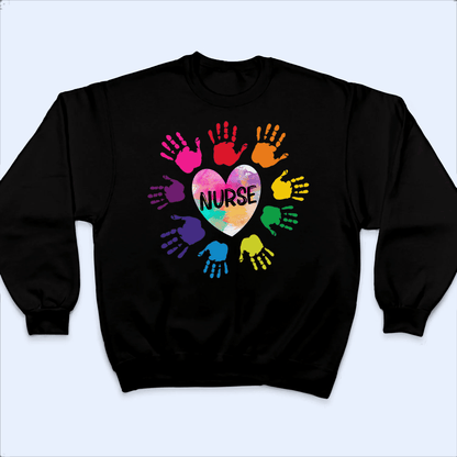 Nurse Heart - Personalized Custom T Shirt - Birthday, Loving, Funny Gift for Nurse, CNA, Healthcare, Registered RN