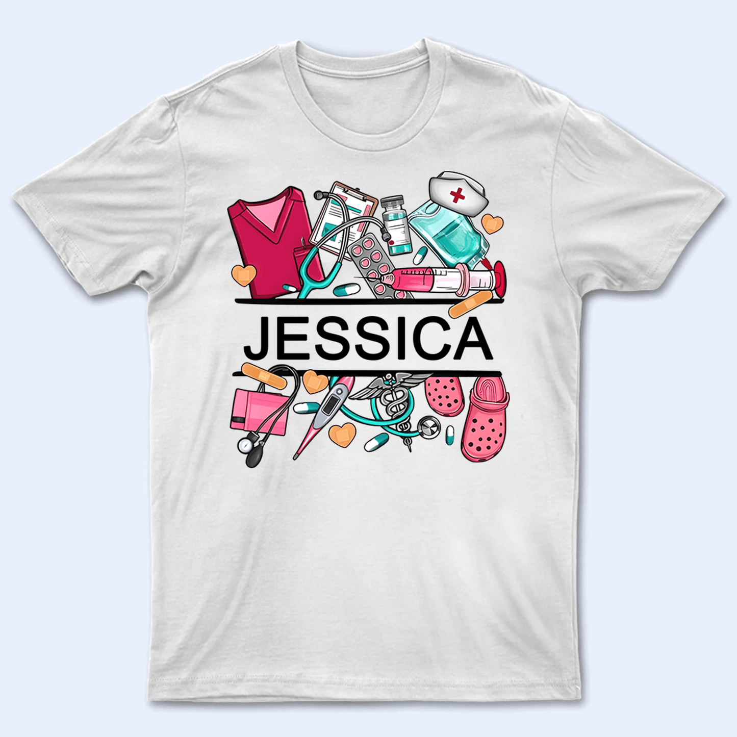 Nurse Name - Personalized Custom T Shirt - Birthday, Loving, Funny Gift for Nurse, CNA, Healthcare, Registered RN