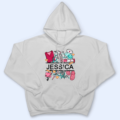 Nurse Name - Personalized Custom T Shirt - Birthday, Loving, Funny Gift for Nurse, CNA, Healthcare, Registered RN