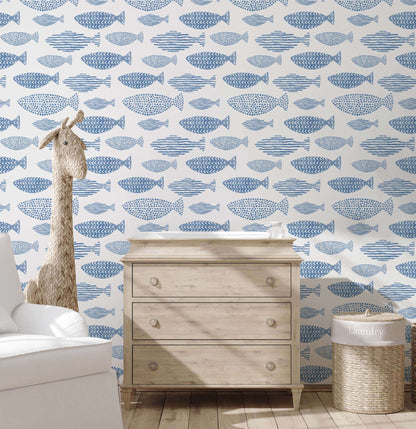 Blue fish wallpaper