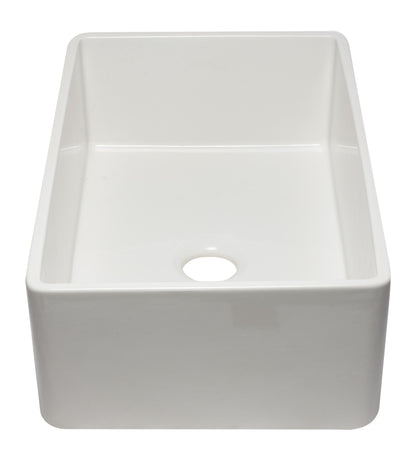 ALFI brand AB3320SB 33 inch Black Reversible Single Fireclay Farmhouse Kitchen Sink