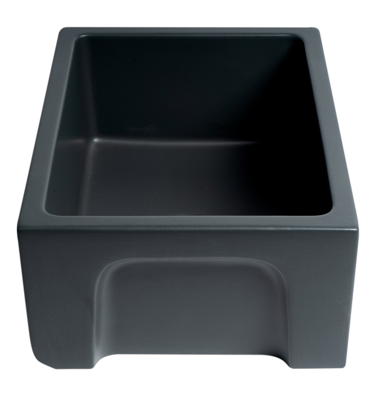 ALFI brand AB2418HS AB2418HS-B 24 inch Biscuit Reversible Smooth / Fluted Single Bowl Fireclay Farm Sink