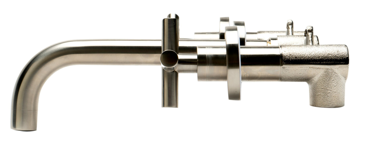ALFI brand AB1035 8" Widespread Wall-Mounted Cross Handle Faucet