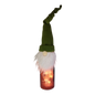Lighted Bottle with Fabric Gnome -