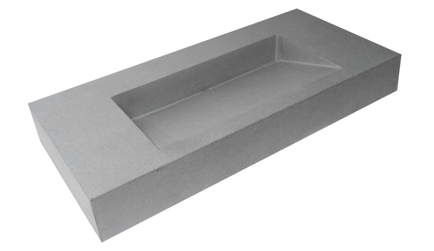 ALFI brand  ABCO40R 40" Solid Concrete Rectangular Countertop Sink