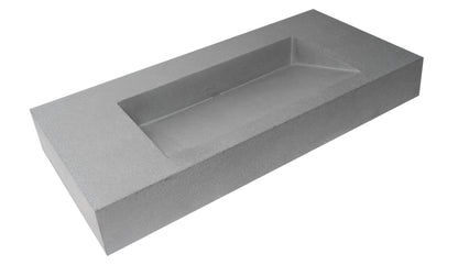 ALFI brand  ABCO40R 40" Solid Concrete Rectangular Countertop Sink