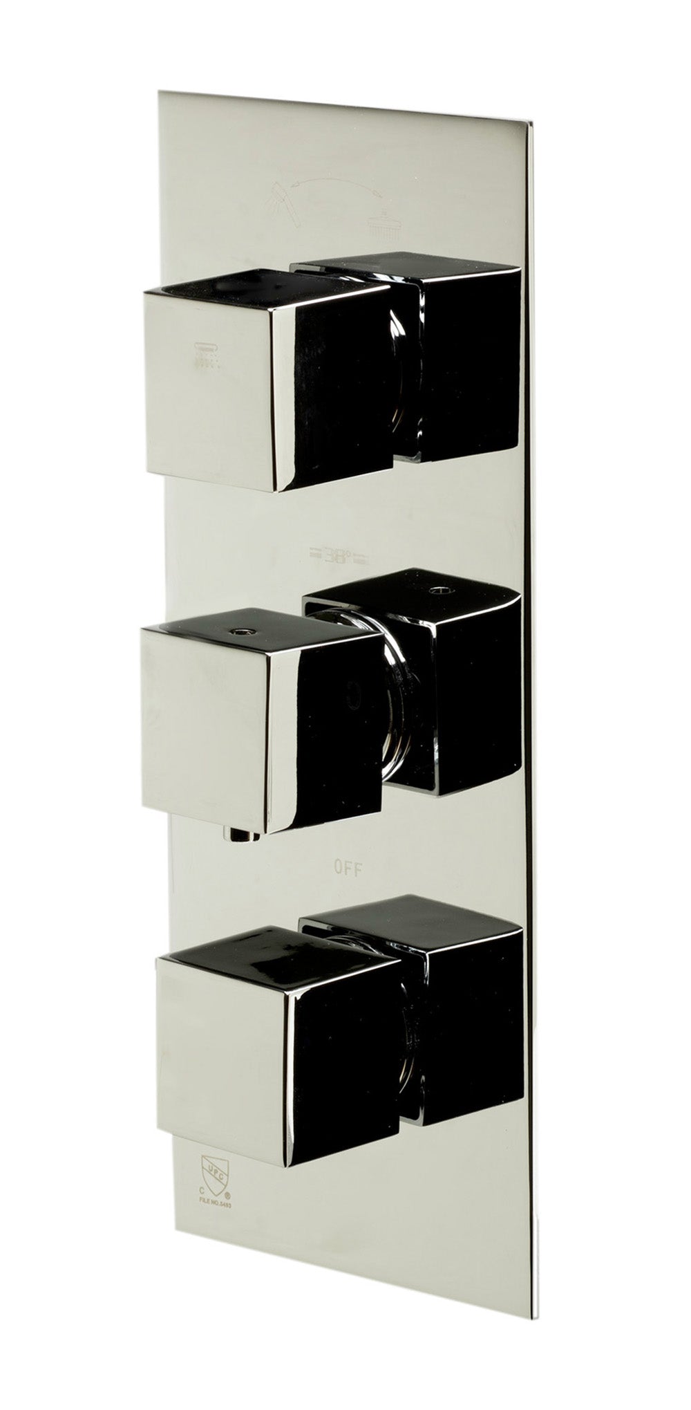 ALFI brand AB2701 Square 2 Way Thermostatic Shower Mixer