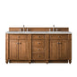Bristol 72" Double Vanity Cabinet, Bright White