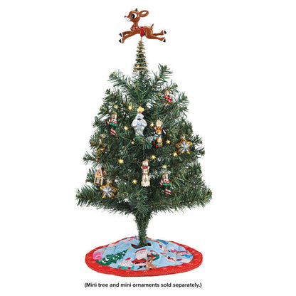 Mini Rudolph The Red Nose Reindeer Tree  Topper and Skirt