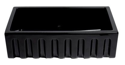 ALFI brand AB3318HS 33" x 18" Reversible Fluted / Smooth Fireclay Farm Sink